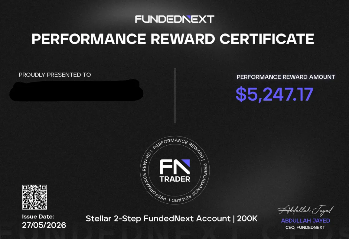 StarTrading member funded account and payout result