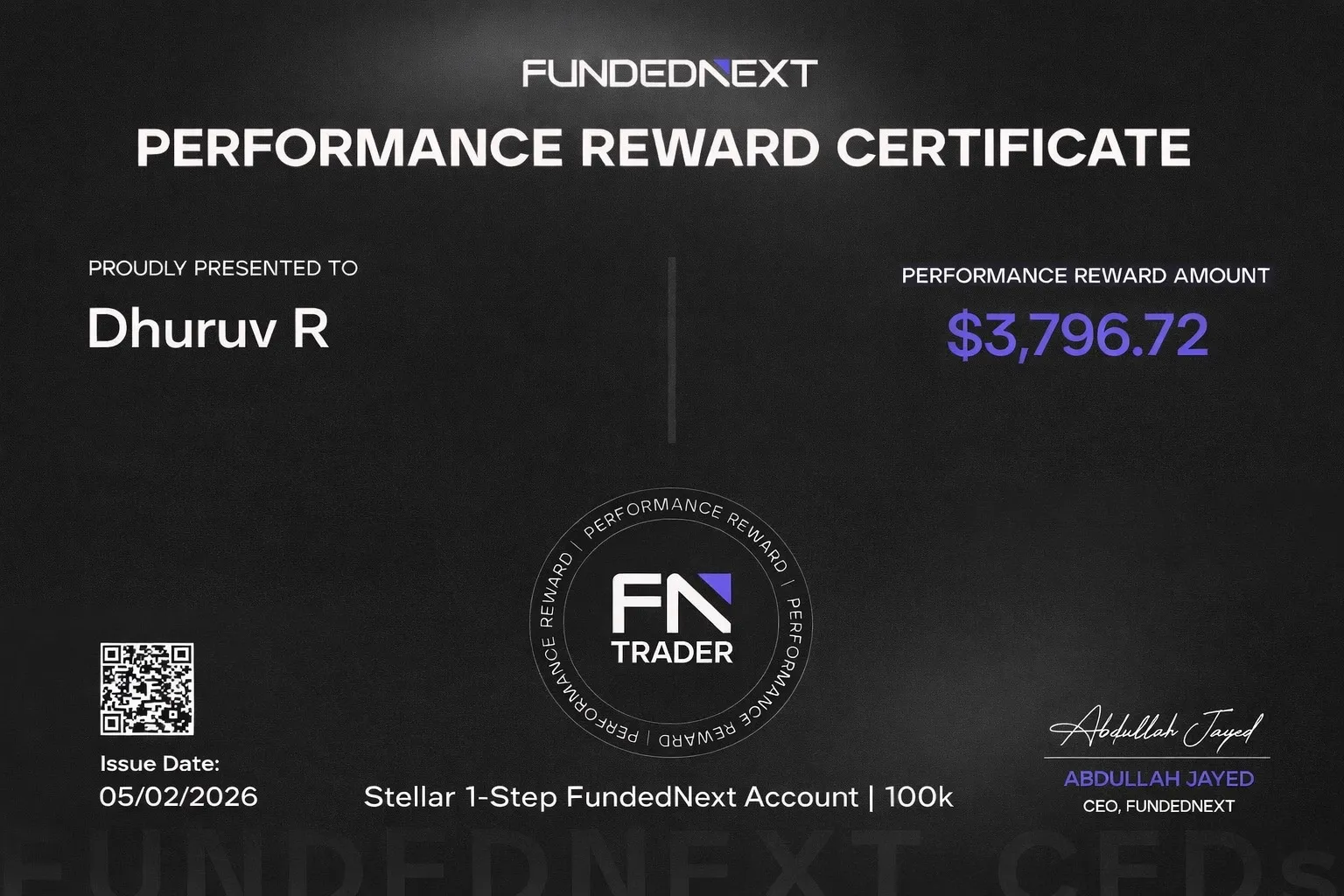StarTrading member funded account and payout result